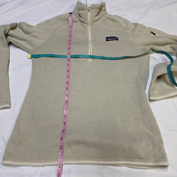 Patagonia Better Sweater 1/4-Zip Women’s Medium Birch White (Cream) EUC - Picture 8 of 10